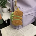 With turtle backpack