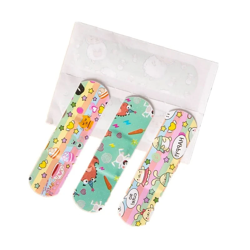 120 unids/set tirita de dibujos animados tiras de primeros auxilios vendaje para heridas en la piel parches yesos para niños vendajes adhesivos impermeables