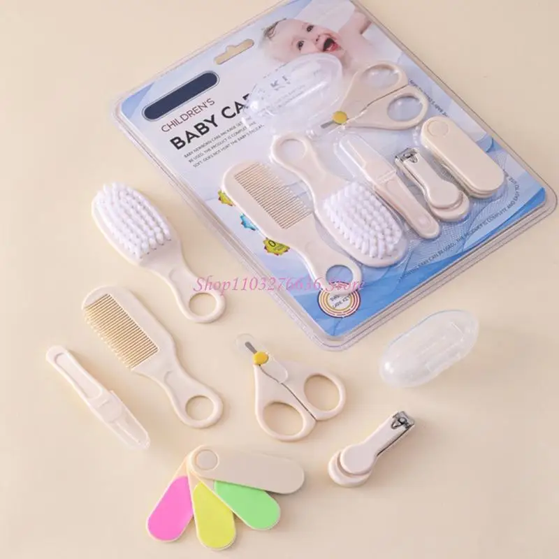 R6FD Baby Grooming Set esencial 7 piezas Pele Peine para cuidado infantil seguro y suave - imagen 4