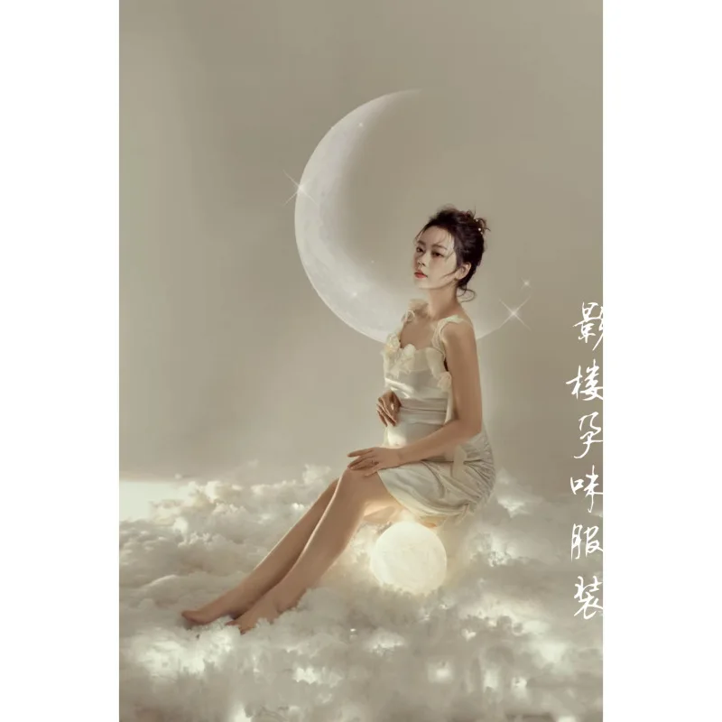 Vestido de maternidad con lentejuelas para fotografía, vestido Sexy con abertura para mujer embarazada, ropa de embarazo, vestido de noche elegante para Baby Shower 2024 - imagen 5