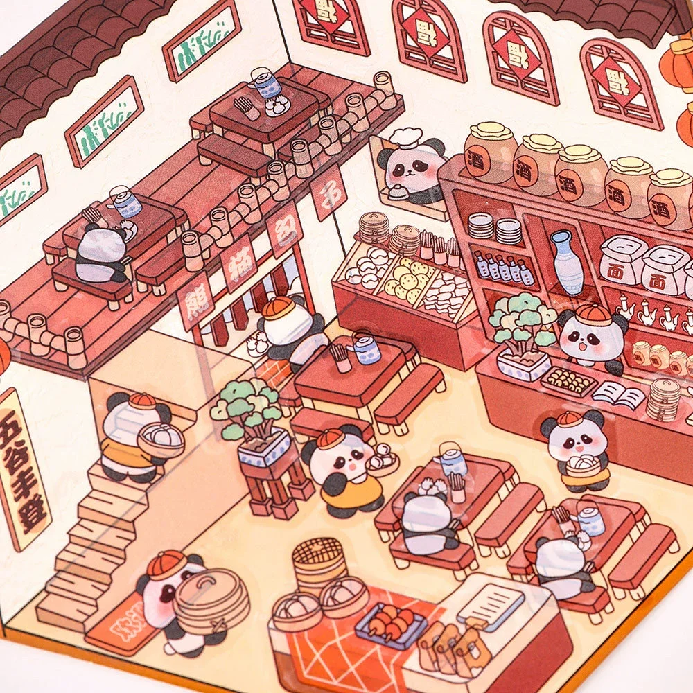 Pegatinas 3D bonitas y creativas para diario, pegatinas impermeables, Material de papel, Kit de álbum de recortes, material escolar para niñas - imagen 3