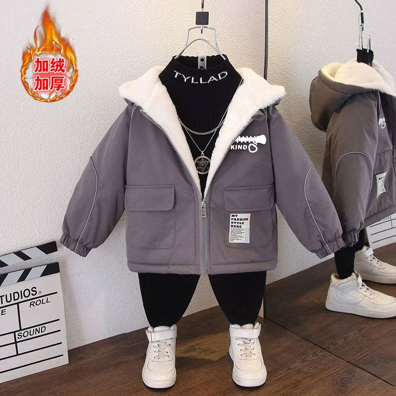 Parka infantil acolchada con capucha – Abrigo de invierno - imagen 2