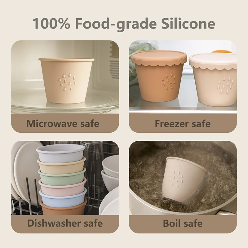 Contenedores silicona para alimentos bebé – Reutilizables y herméticos - imagen 4