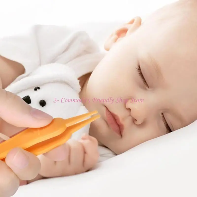 85ae bebé nasal tweezer nasal limpieza nariz del bebé ronda para cabeza booger booger picker limpiador orejas para - imagen 2