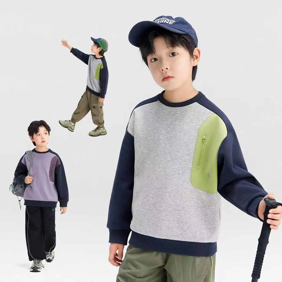 Jersey holgado de manga larga para niño – Cuello redondo - imagen 4
