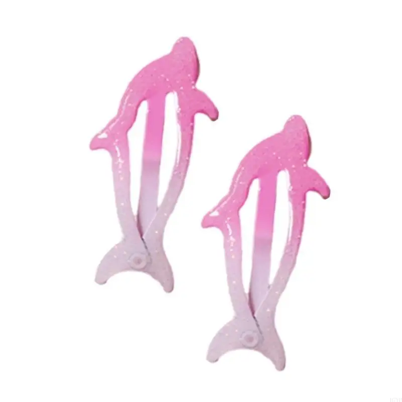 D7YD pinzas laterales para pinzas para accesorios para cabello, horquillas bonitas con forma delfín, - imagen 3