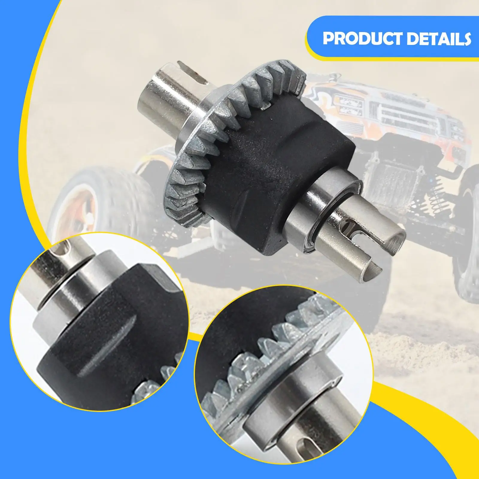 Conjunto de diferencial RC 1:18, suministro de accesorios de coche RC de Metal, reemplaza la pieza, accesorio, camión, Control remoto, vehículo - imagen 5