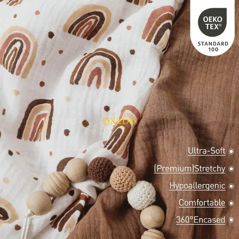 QX2D 2XBABY Cuna cuna ajustada Protectores colchón Cubierta manga protectora infantil para niños - imagen 4