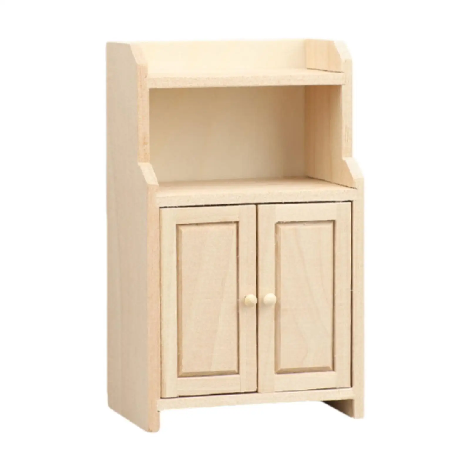1:12 Scale Dollhouse Storage Cabinet Miniature Furniture for Living Space
