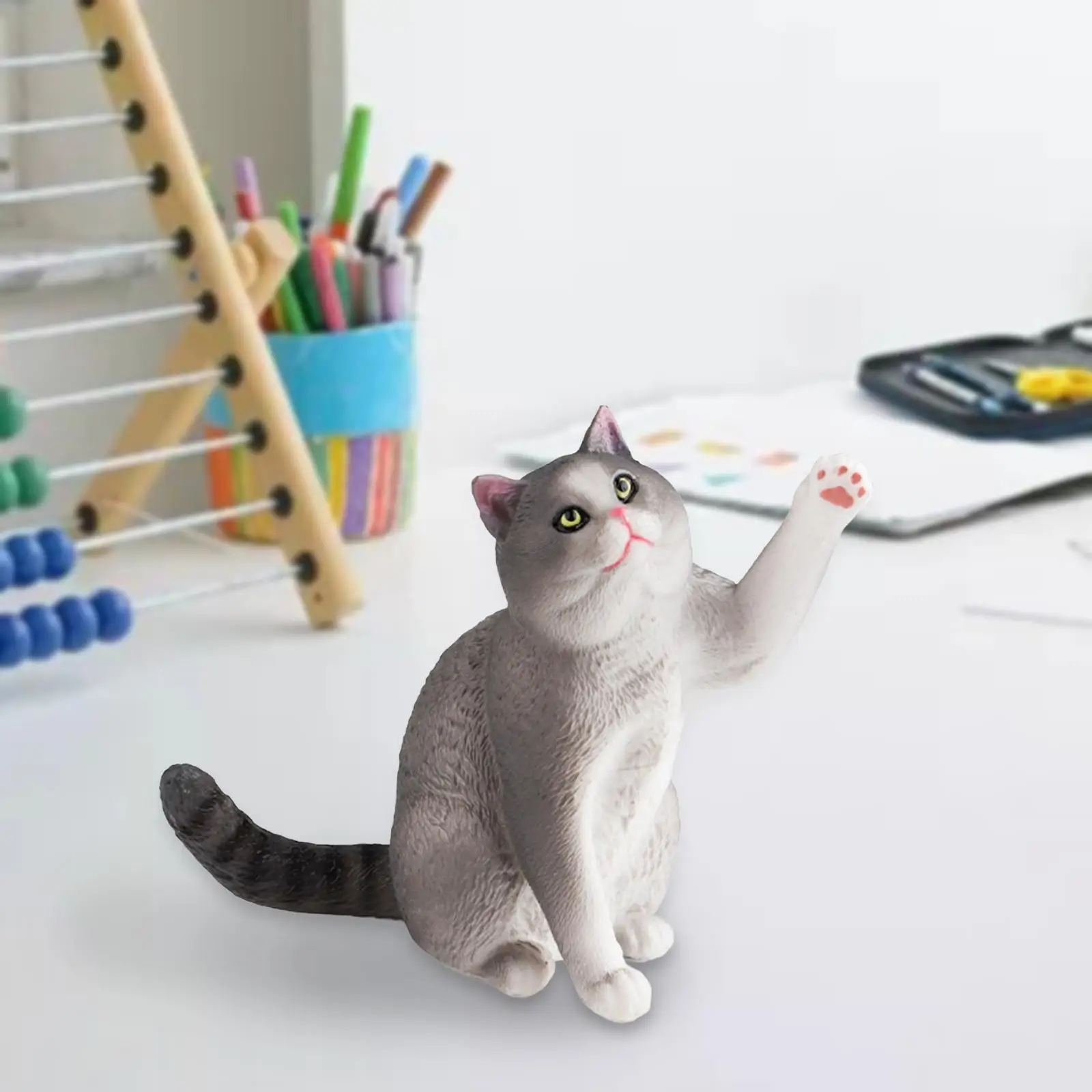 Realistic Cat Animal Figure Model Miniature Animal Toy Desktop Decoration Toy for Toddlers Age 5 6 7 8 Years Old Kids Boys Gifts
