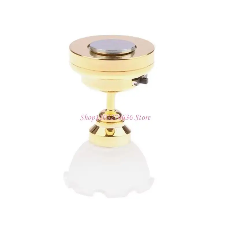 1:12 casas de muñecas, candelabro de techo para salón, lámpara de techo LED para niños, muebles de juguete, lámpara de techo, accesorios para casas de muñecas - imagen 3