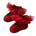 Wine Red Ankle Socks