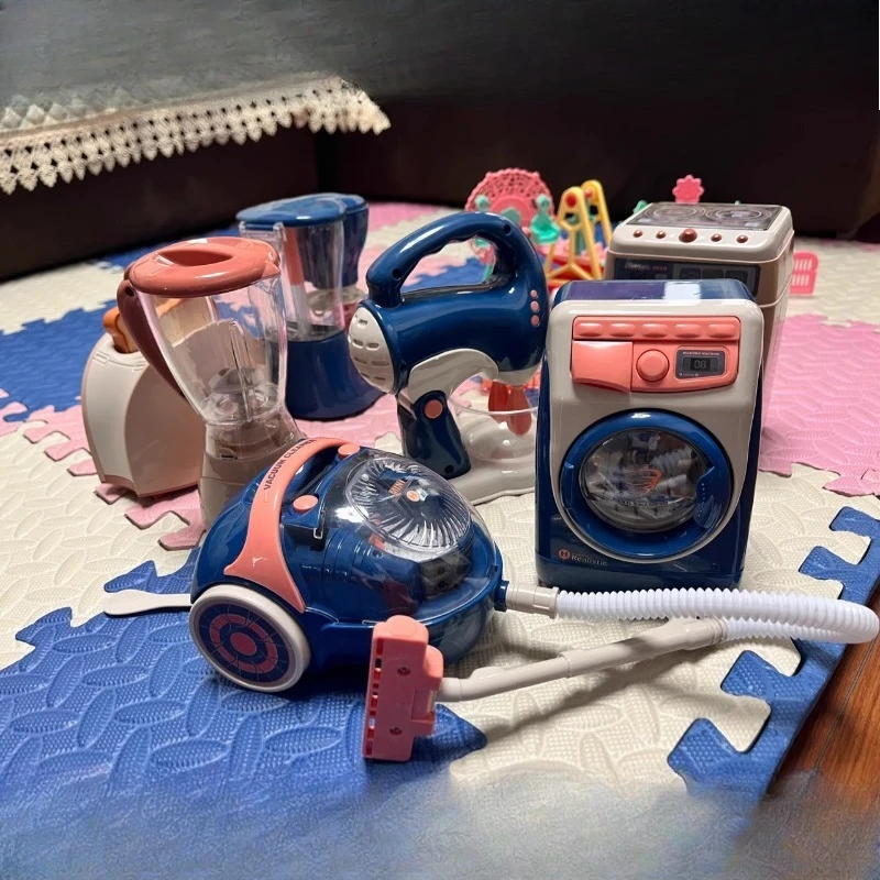 Juego de rol, mini lavadora, cafetera, licuadora y horno, juguete de escenario de vida diaria, regalo educativo de crecimiento para niños - imagen 5