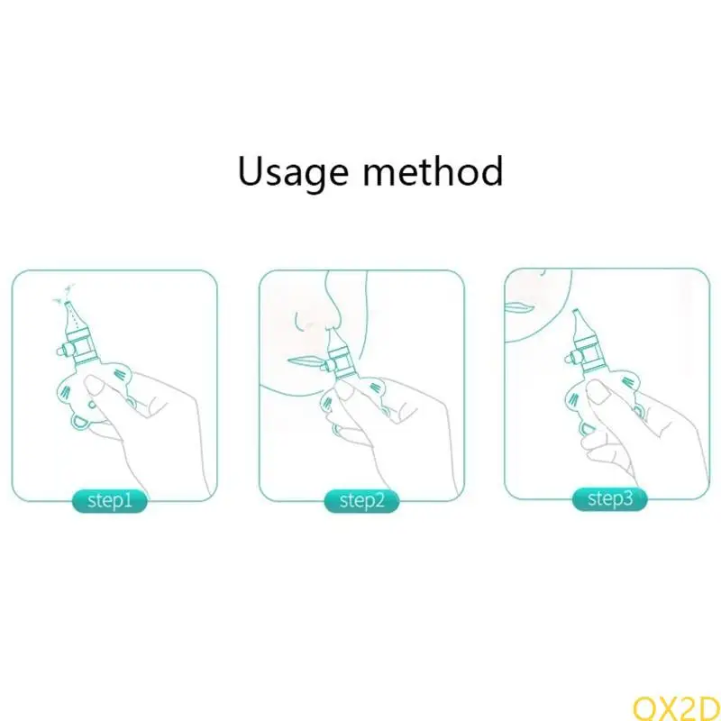 QX2D Niños recién nacidos Aspirador nasal Cartoon Bear Silicona Safézal para bebés Narabos Narabo Vacuamiento Succión Equipo - imagen 5