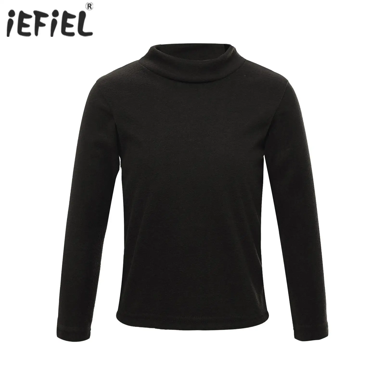Camiseta térmica con cuello simulado para niños y niñas, camiseta interior cálida, sudadera, ropa interior térmica de manga larga para niños, Tops para el hogar