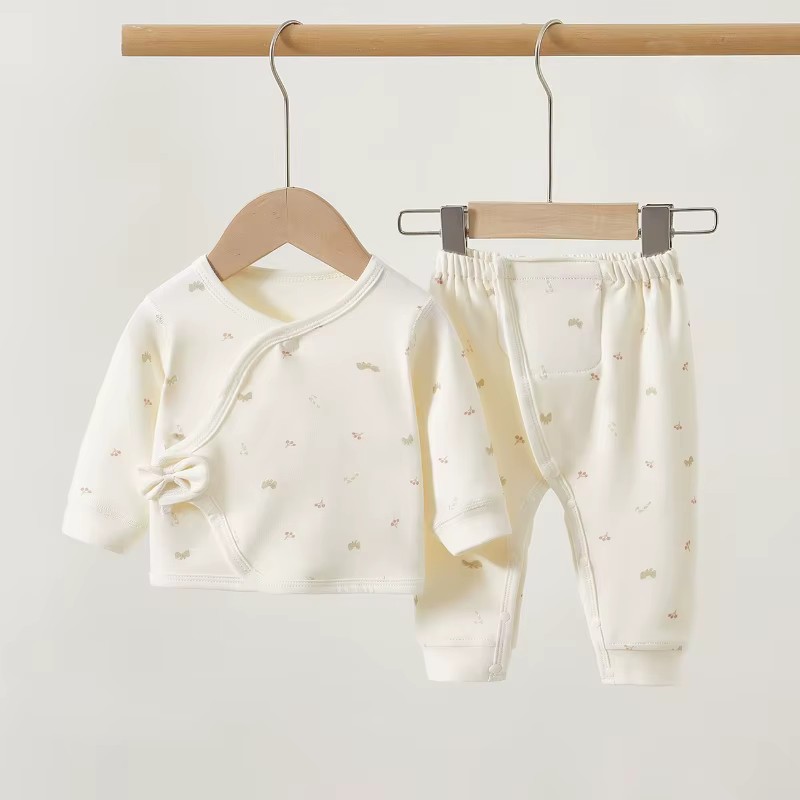 Pijama de algodón para bebé con lazo y cierre Velcro, talla 0-6 meses - imagen 2