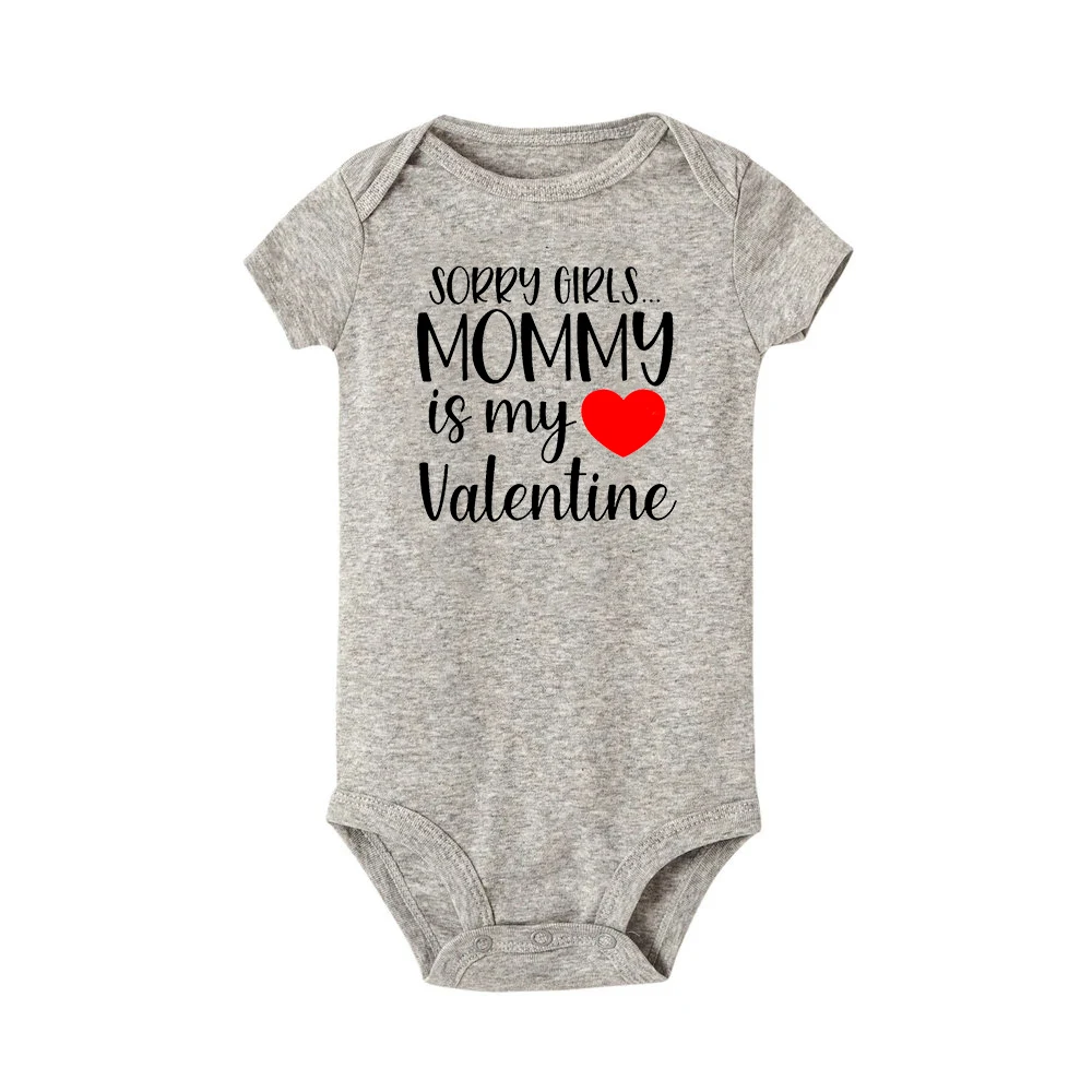 Sorry Girls Mommy Is My Valentine, pelele para bebé recién nacido, material neutro de género para bebé, ropa para niños, regalo del Día de San Valentín - imagen 3