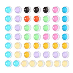Ojos de muñeca redondos de cristal para manualidades y bisutería