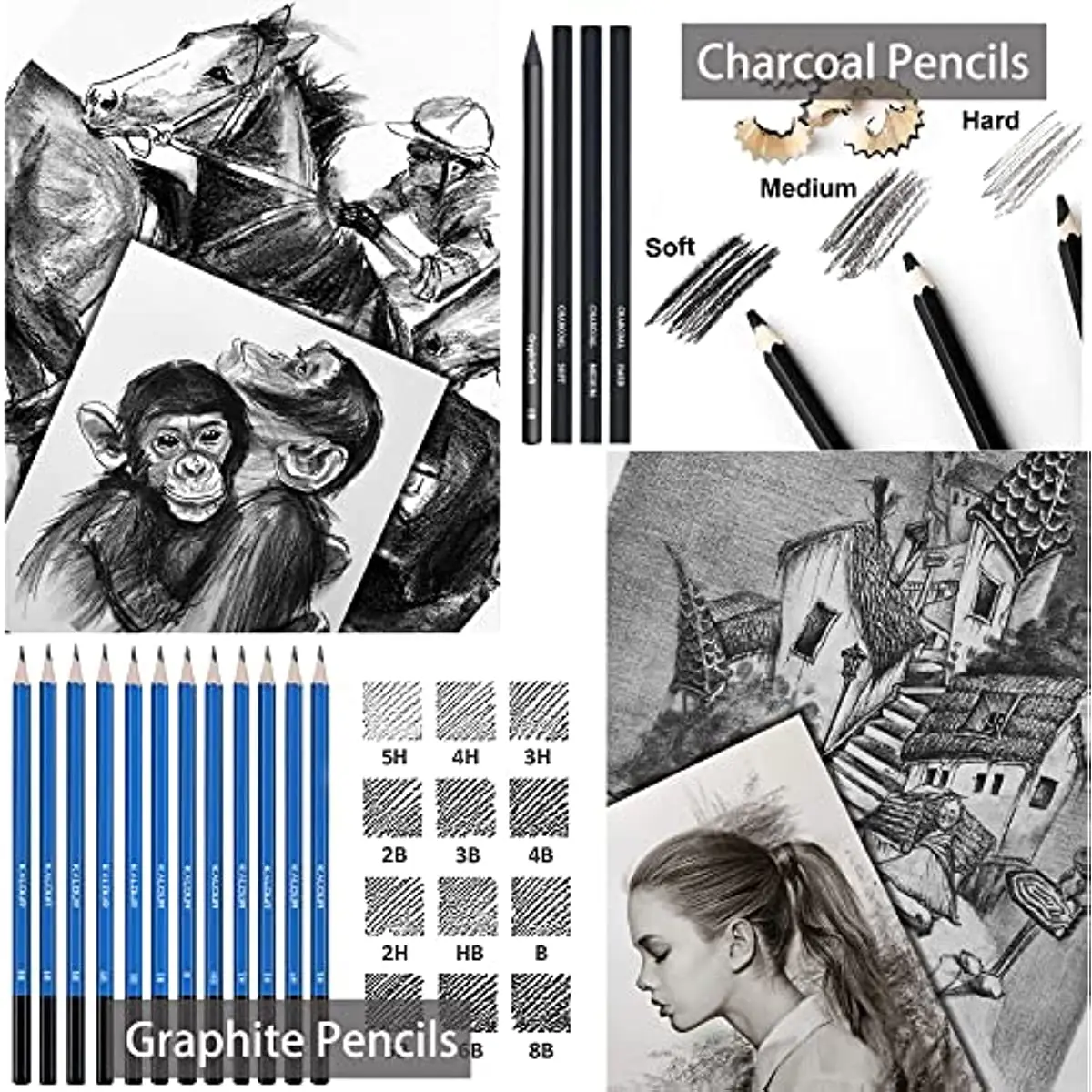 Juego lápices de colores y kit dibujo para niños - imagen 3
