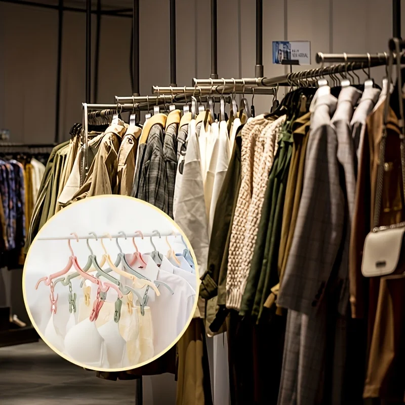 Perchas de viaje plegables portátiles, estantes de secado de ropa que ahorran espacio, ideales para crucero y artículos esenciales de viaje, 10 Uds. - imagen 4