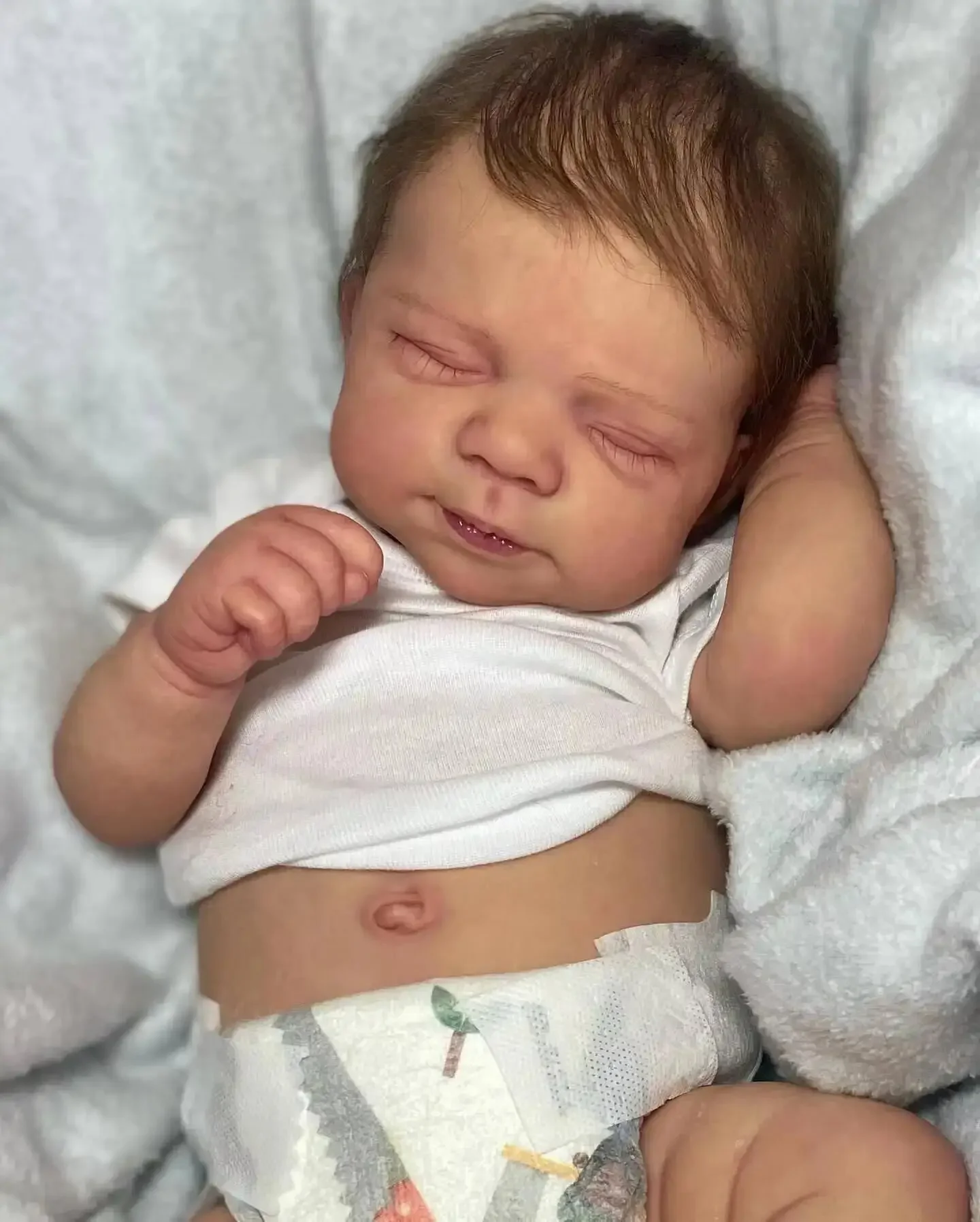 NPK-pintura de múltiples capas de piel 3D hecha a mano de 18 pulgadas con venas visibles, muñeca Reborn de vinilo de cuerpo completo, muñeca de tacto suave