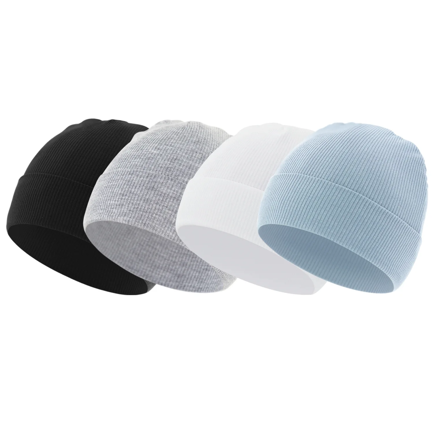 Gorro para bebé recién nacido, gorros elásticos de algodón suave para primavera, Otoño e Invierno, accesorios para bebés y niñas, Color caramelo de 0 a 3 meses - imagen 4
