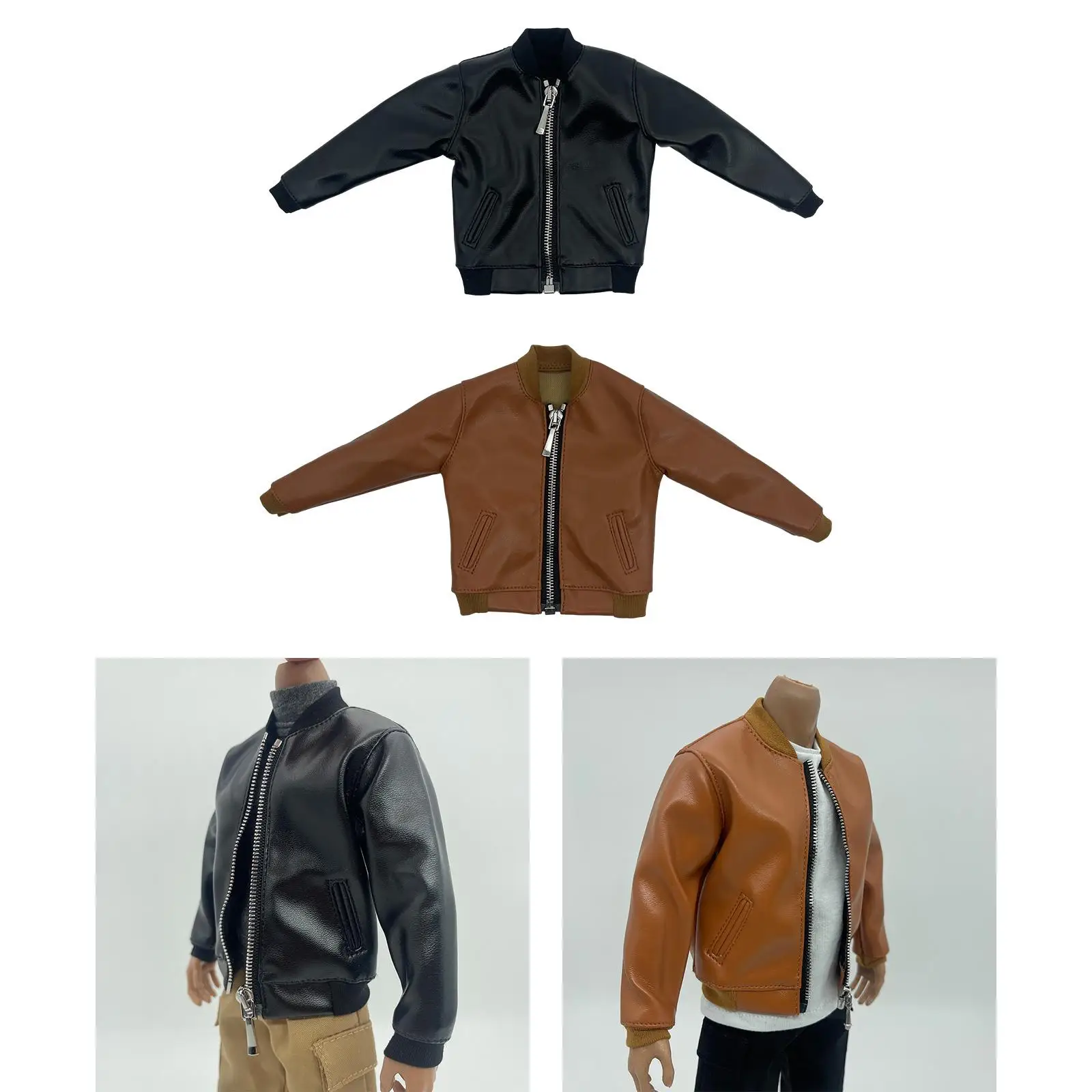 1/6 Scale Action Figures Jacket Kids Adults Gifts Doll Decor Model Soft Cosplay Miniature 1/6 Scale Jacket Coat Doll Clothes
