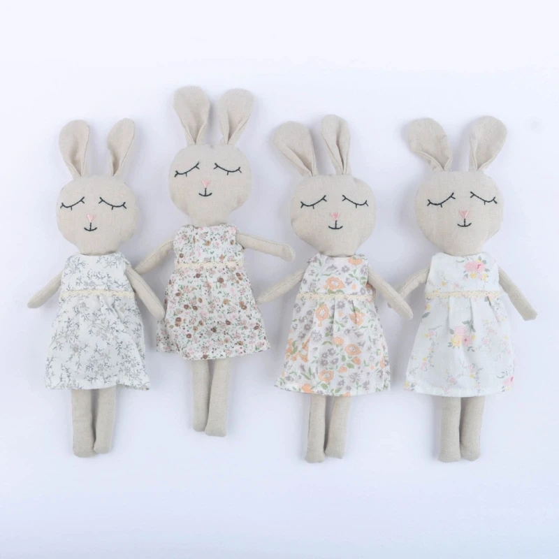 Peluche de conejo y oso con vestido para vestir a niños - imagen 3