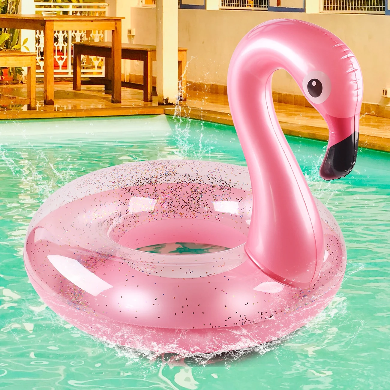 Flotador flamenco hinchable para piscina – Disfruta el verano en familia - imagen 2