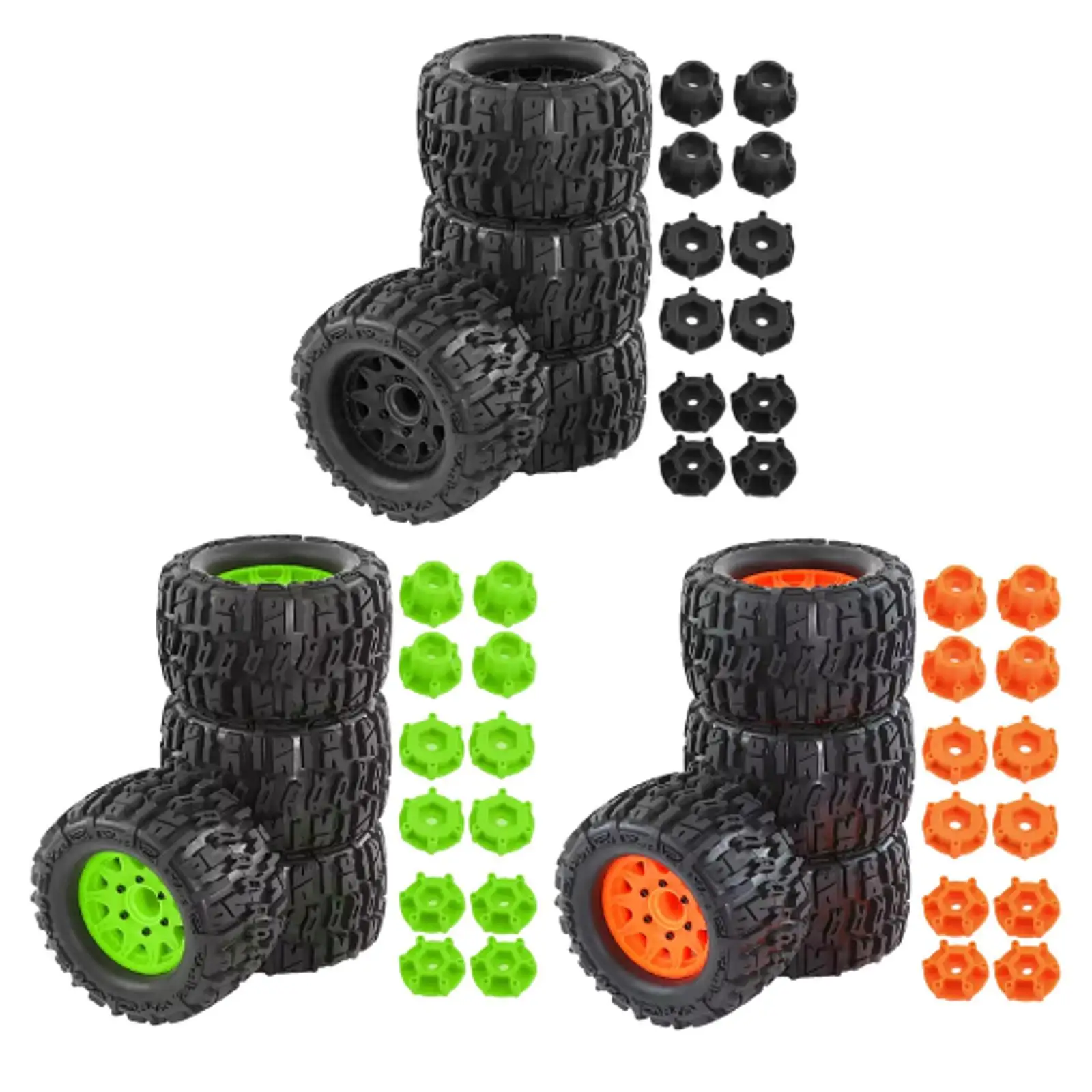 4Pcs RC Truck Tyre Wear Resistance Rally Tyres for 1/10 Crawler Trucks