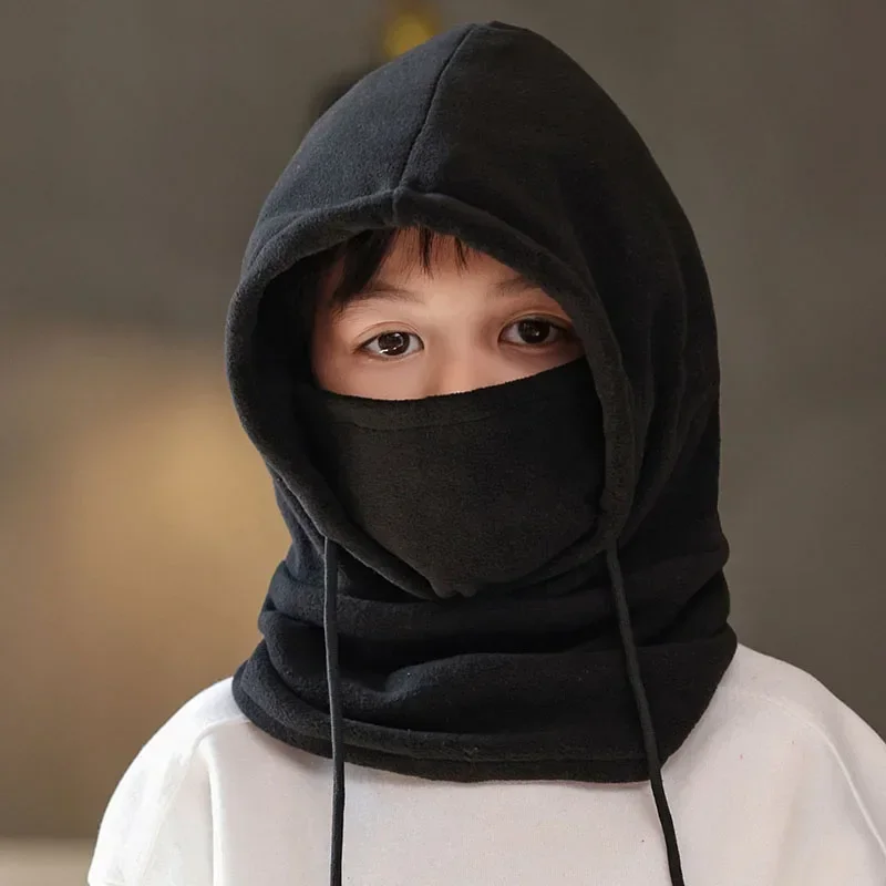 Gorro pasamontañas de lana infantil a prueba de viento cálido