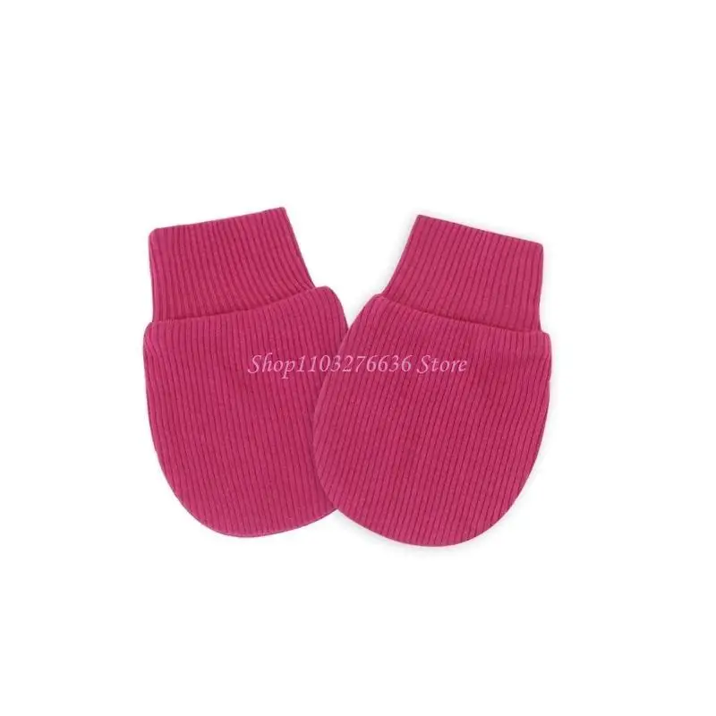 Guantes algodón R6FD, guantes transpirables para niños y niñas 0 a 12 meses, manoplas para bebés, manoplas para recién sin