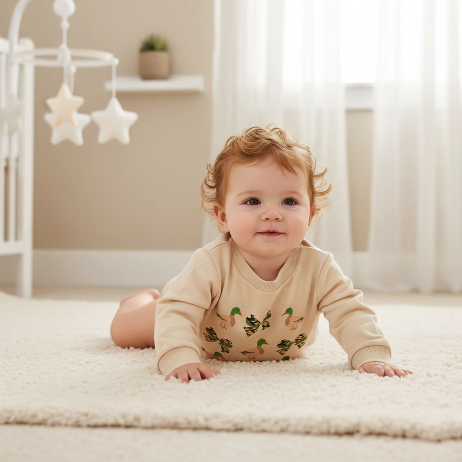 ViSgogo Mamelucos para bebé niña Otoño Manga larga Cuello redondo Camuflaje Mono con estampado de lazo de pato - imagen 4