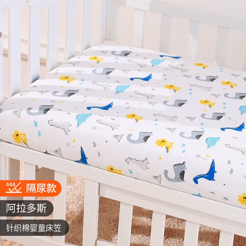 Almohadilla de cuna algodón 120x60cm para niños, Sábana punto transpirable impermeable bebés, funda colchón recién nacidos - imagen 5