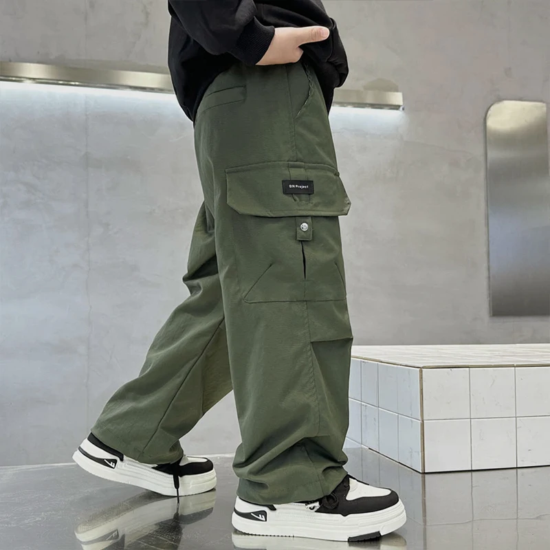 Pantalones rectos informales de chándal para niño – Otoño juvenil - imagen 4