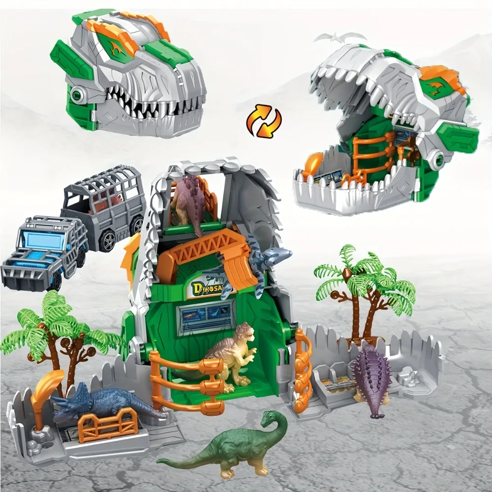 Jurassic Park Dino Juguete educativo con figuras dinosaurio y camión