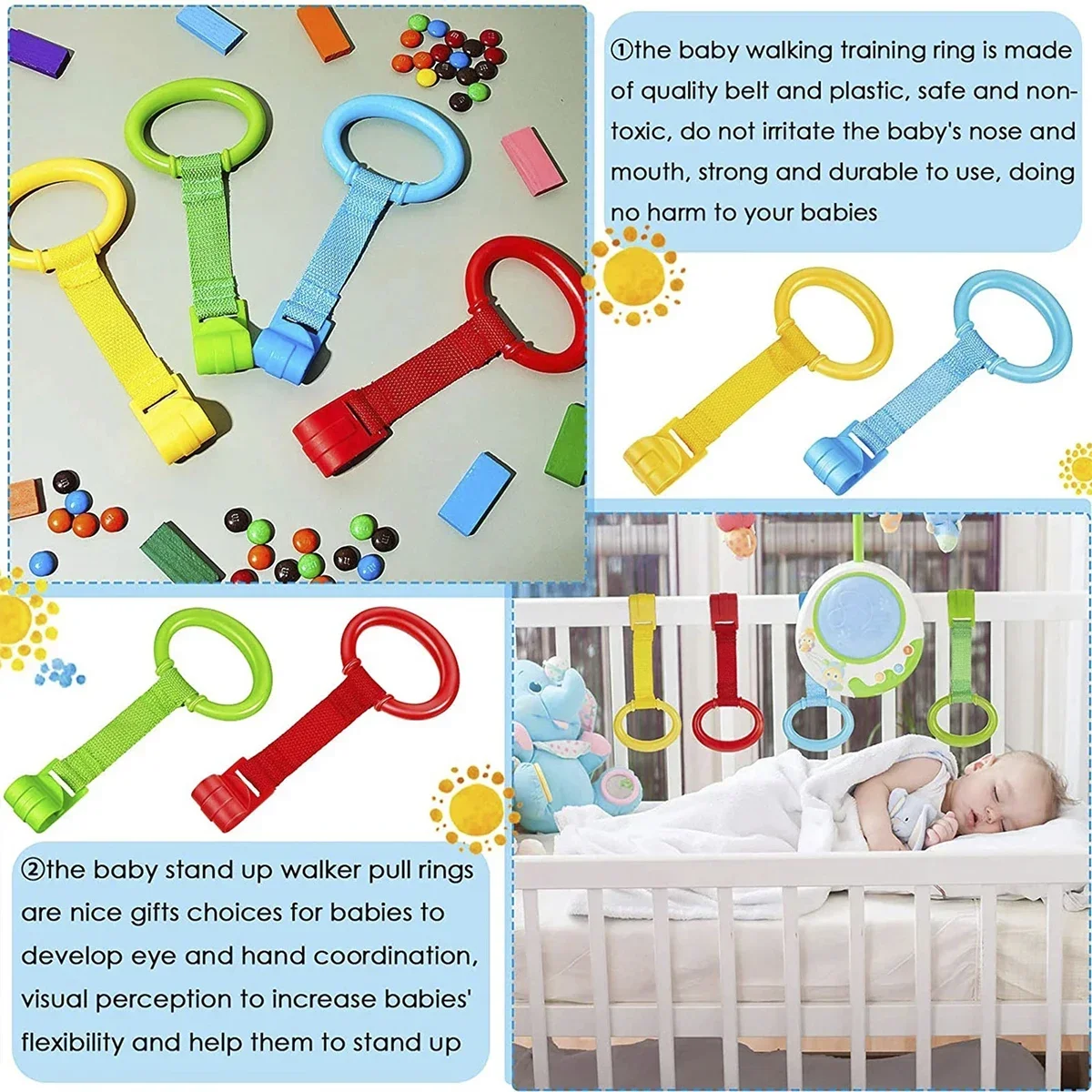 Anillos para cuna de bebé ergonómicos de protección para pie - imagen 5