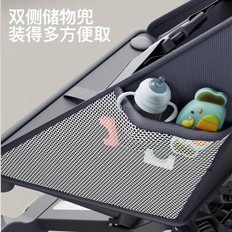 Carro para niños ultraligero para caminar para bebés, paraguas de bolsillo plegable mágico, carro de estación, marco de aleación de magnesio - imagen 5