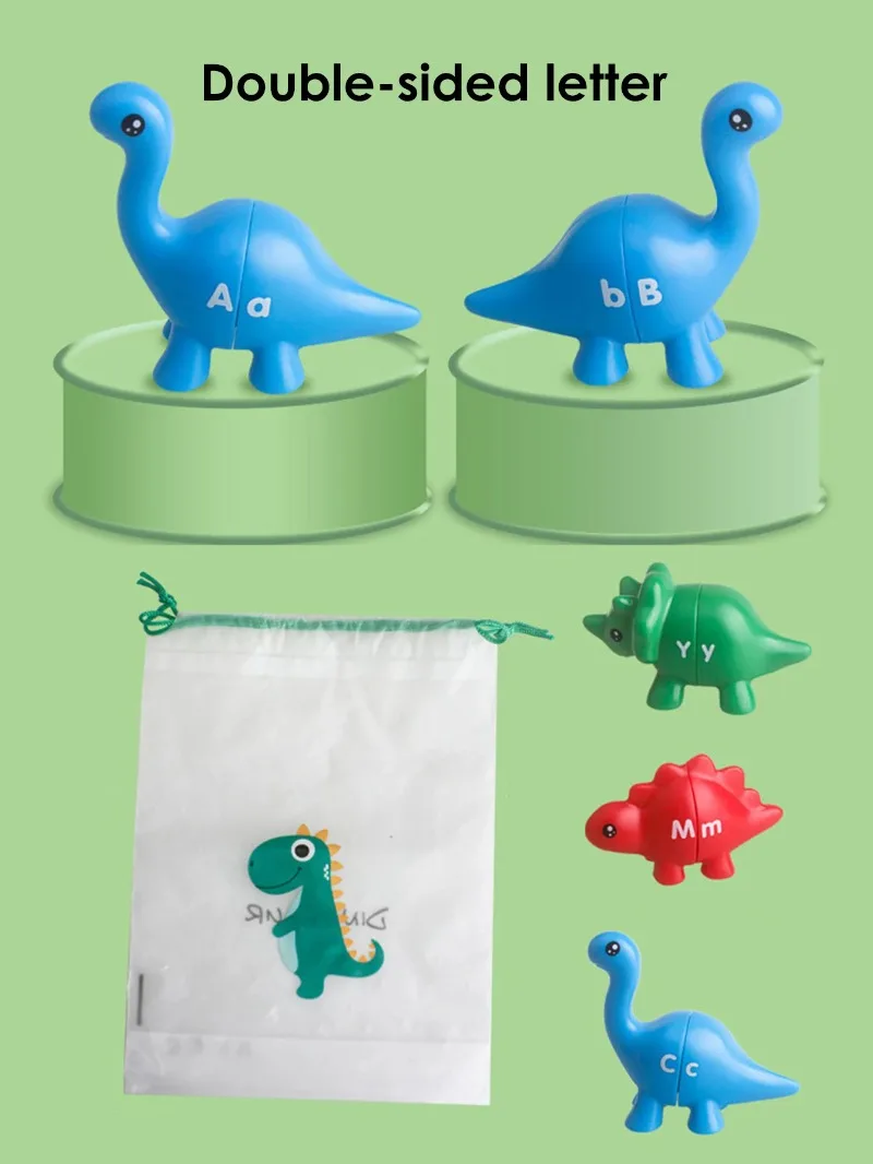 Dinosaurios con cubo de almacenamiento – Juego educativo Montessori - imagen 4