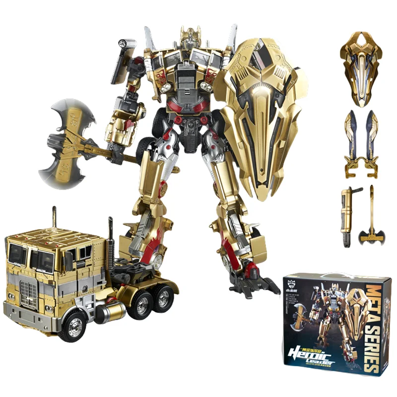 Nueva transformación M-01 Commander versión oscura Golden Optimus Prime figura de acción modelo aleación Robot coche juguetes regalo de cumpleaños - imagen 2