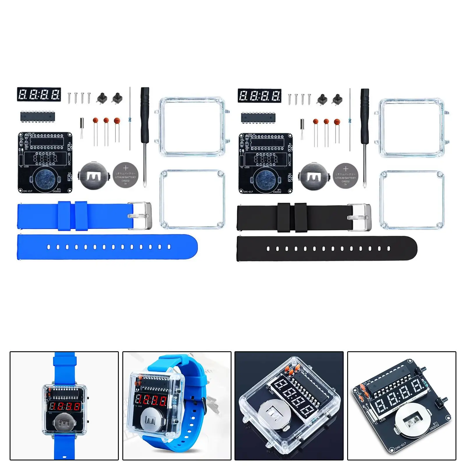 Kit de reloj electrónico DIY, montaje de soldadura, juguete físico, creatividad multiusos, LED