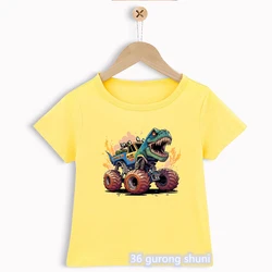 Camiseta verano con dinosaurios para niños