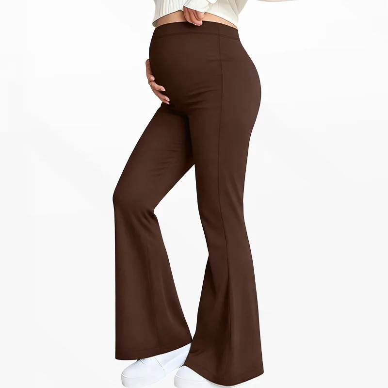 Pantalones de maternidad de cintura alta con soporte de barriga