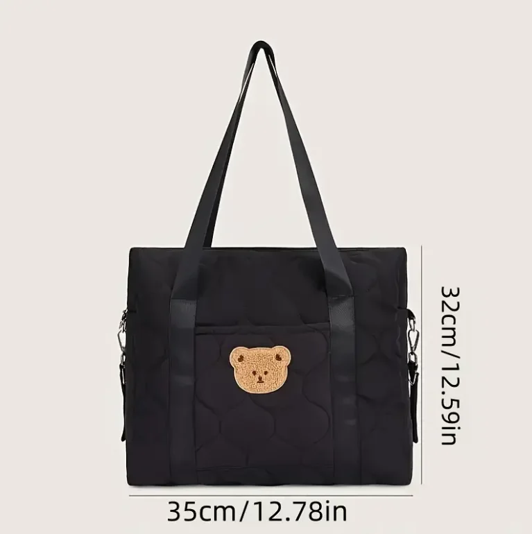 Bandolera parental negra de gran capacidad – Bolsa práctica para padres - imagen 5