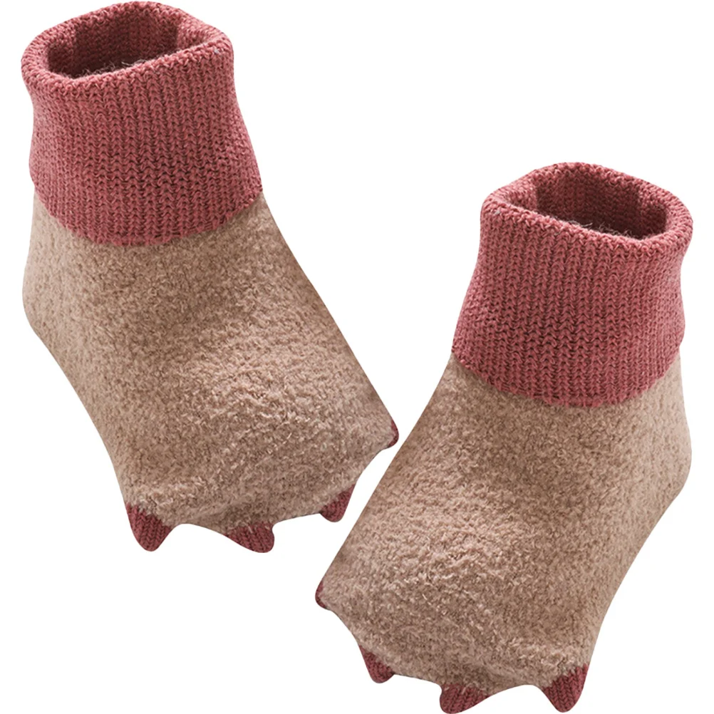 1 par de calcetines antideslizantes para bebés pequeños, calcetines infantiles elásticos y transpirables con parte inferior antideslizante para niños pequeños, calcetines para caminar en invierno - imagen 3