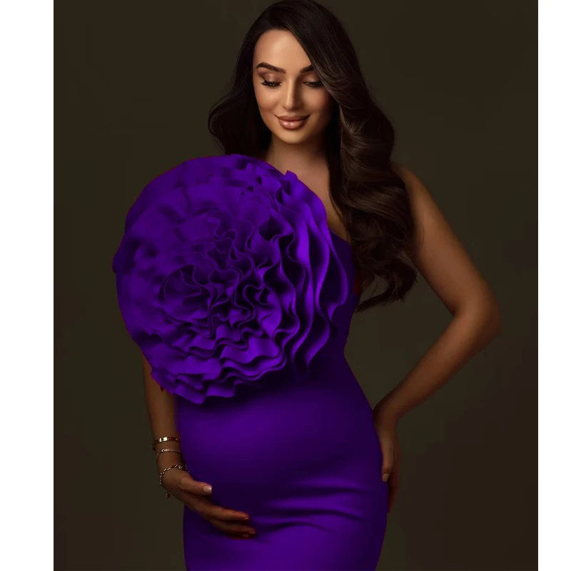Vestido rojo maternidad para fotos de embarazo - imagen 3