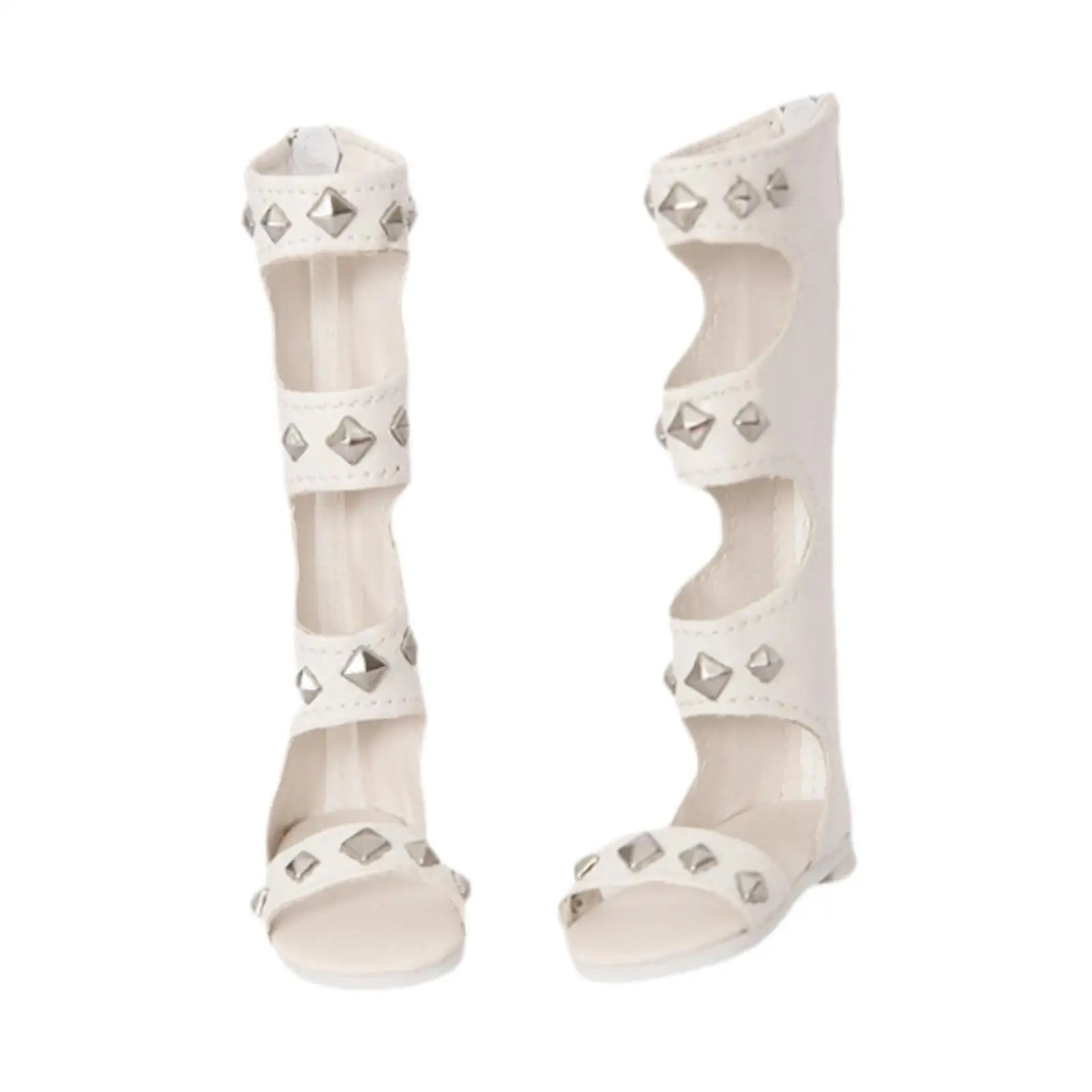 1/4 Doll Shoes with Zipper White for 42-45cm Dolls Doll Accessories Summer Roman