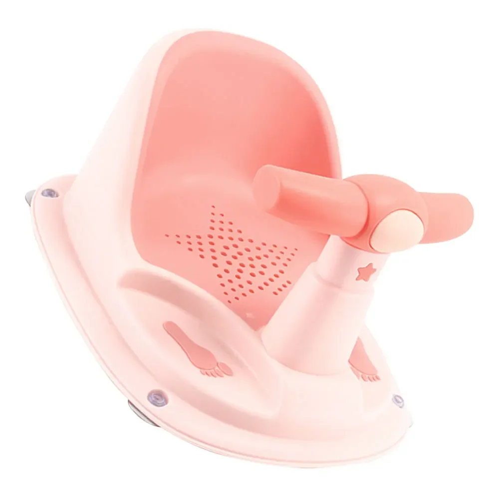 Asiento de baño ergonómico para bebés con ventosas antideslizantes