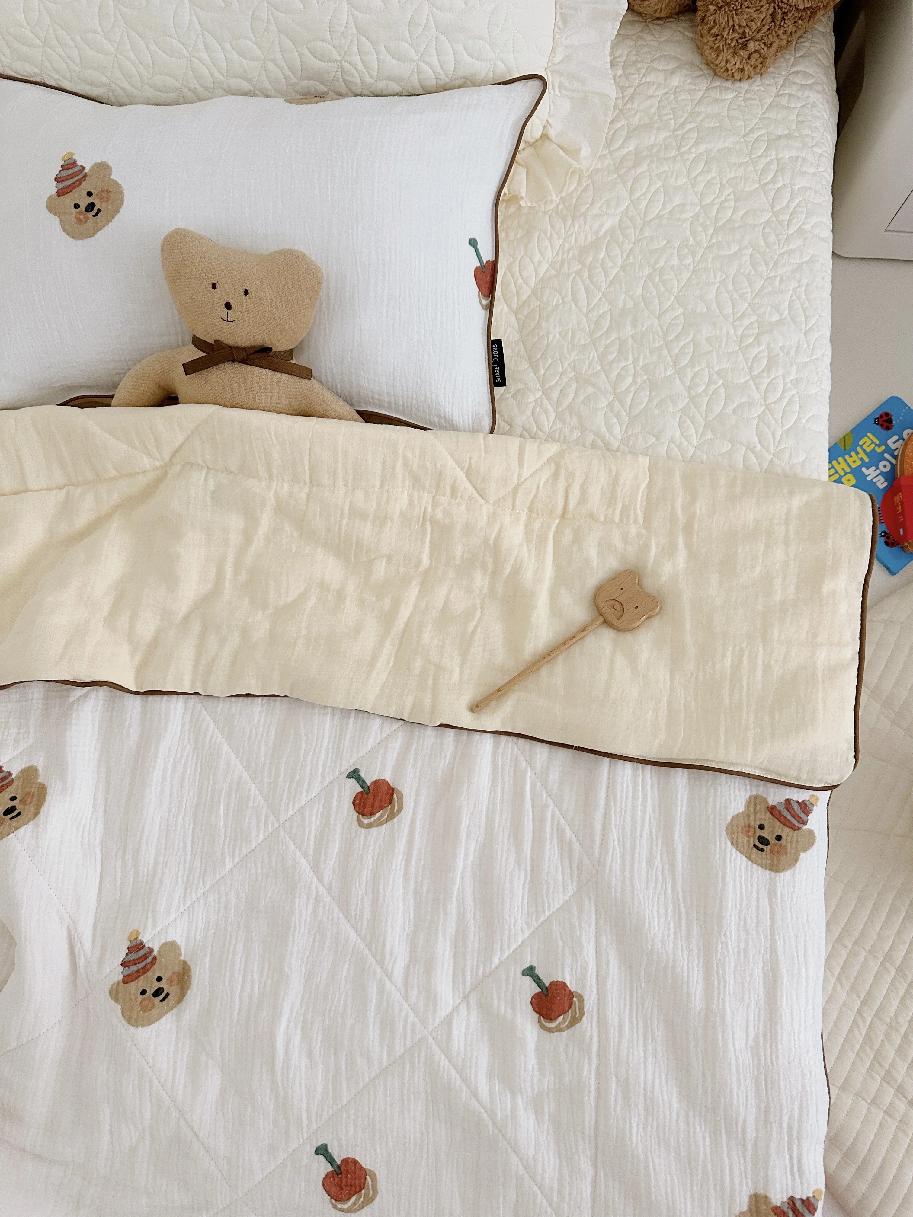 Edredón coreano de muselina de algodón de conejito para bebé, manta de aire acondicionado para recién nacido, edredón para niños pequeños, relleno de algodón 100% - imagen 5