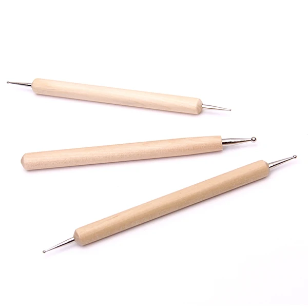 3x Stainless Steel Ball Styluses Tool Set for Embossing Pattern Clay Sculpting